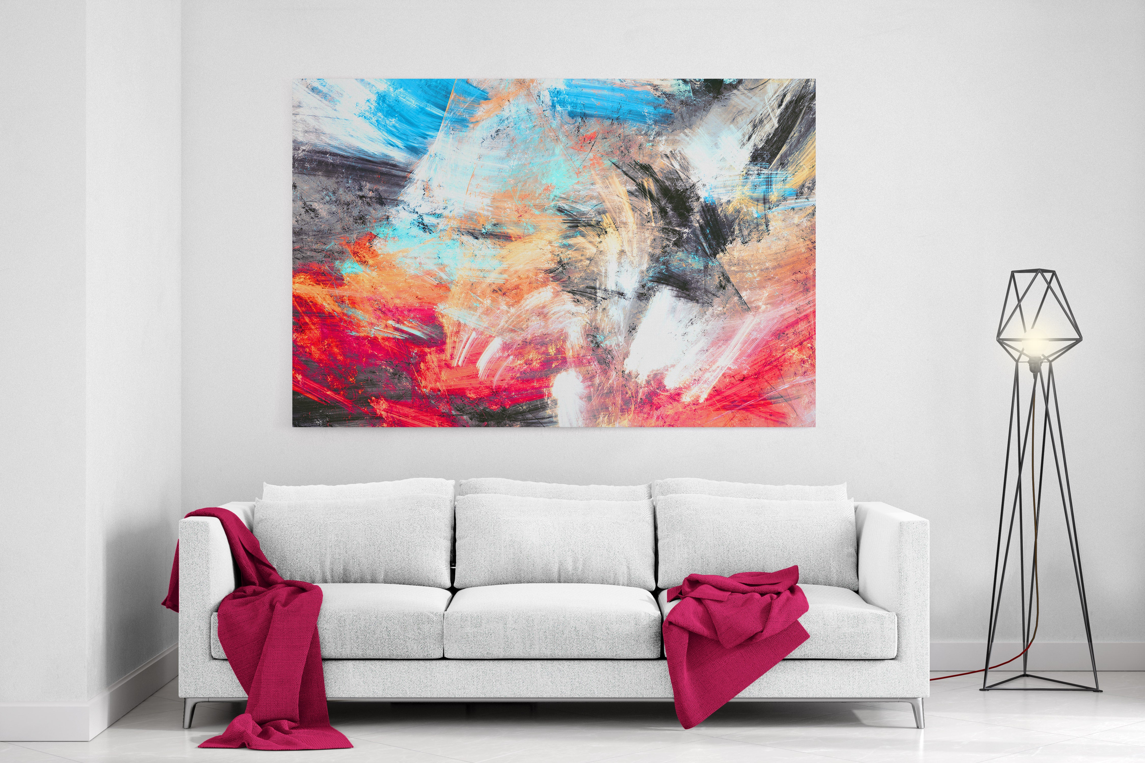 Abstract Brushes Premium Canvas