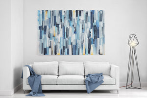 Blue Patterns Premium Canvas