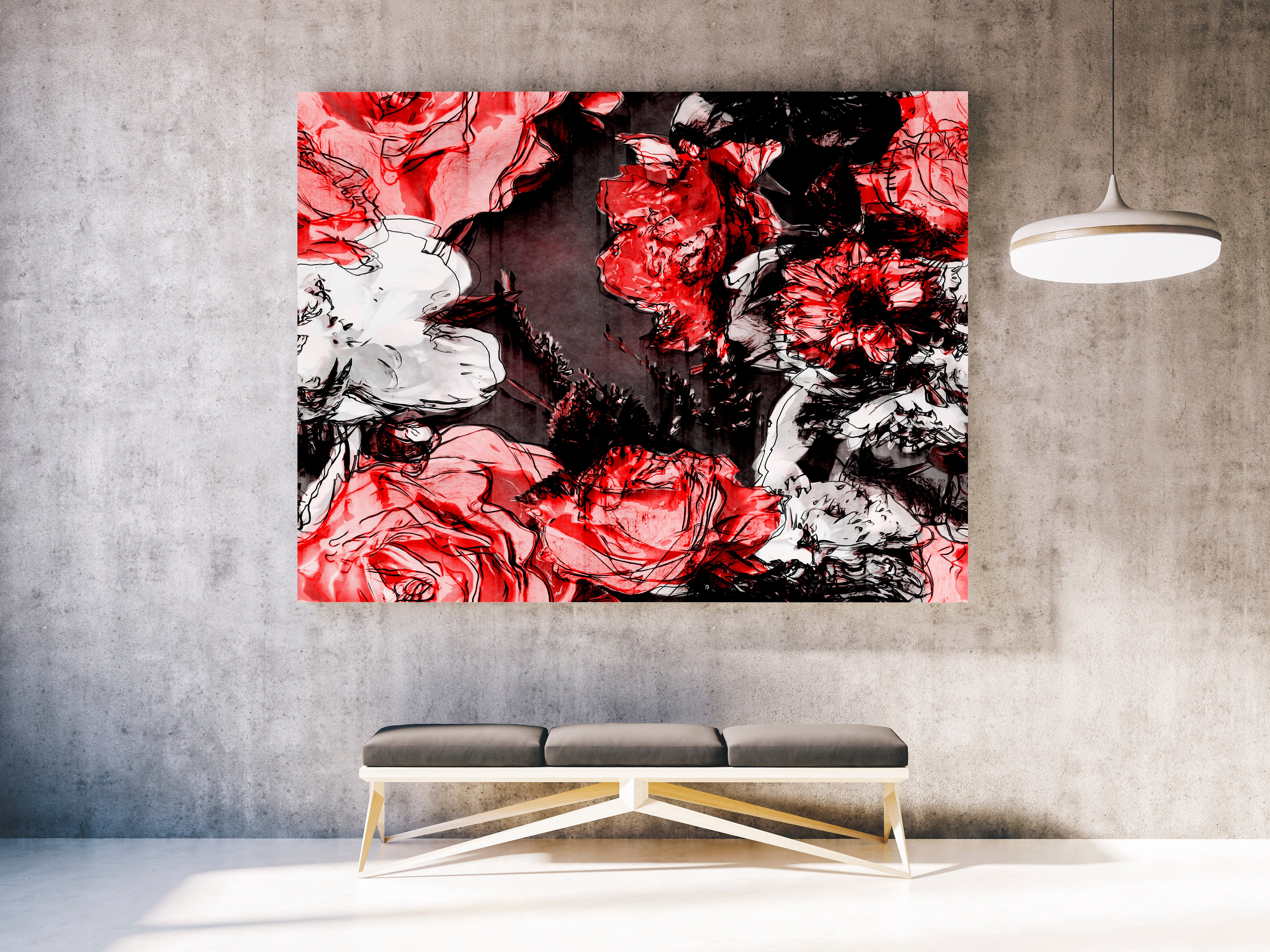 Absract Roses Premium Canvas
